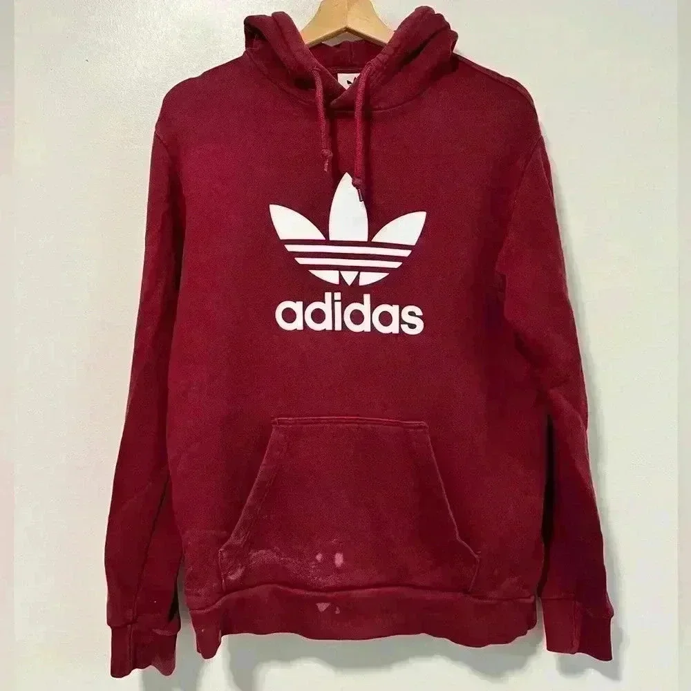 Adidas Originals Trefoil Men’s Red Hoodie - Size Small